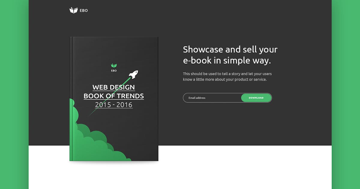 Ebo - Ebook Landing Page HTML Template