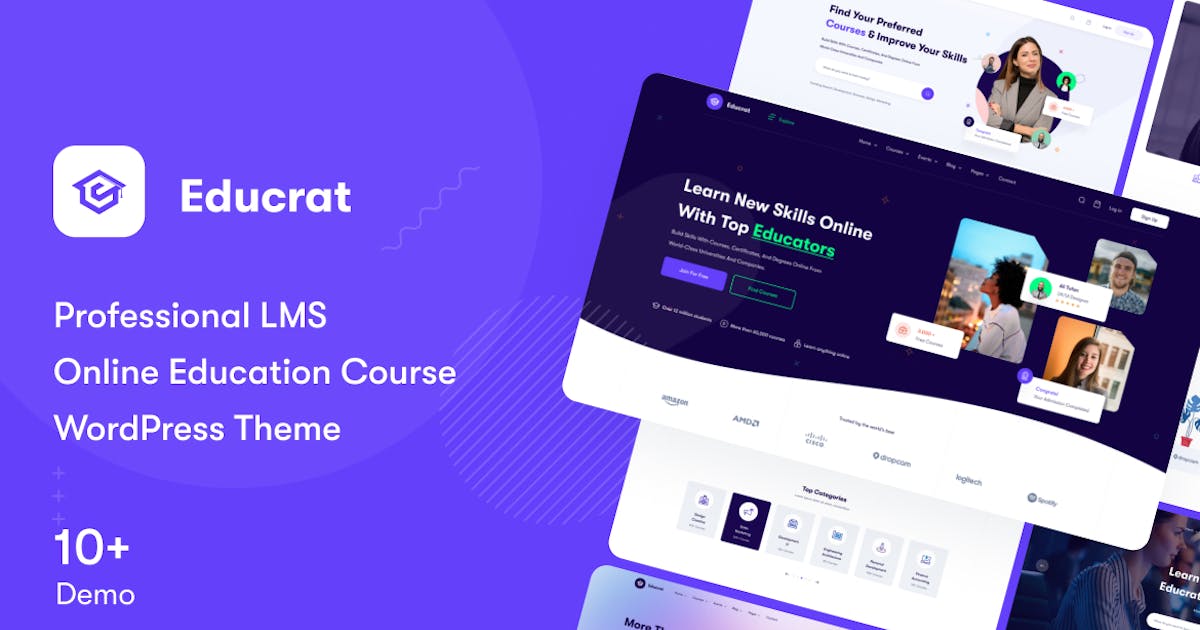 Educrat - Online Course Education WordPress Theme