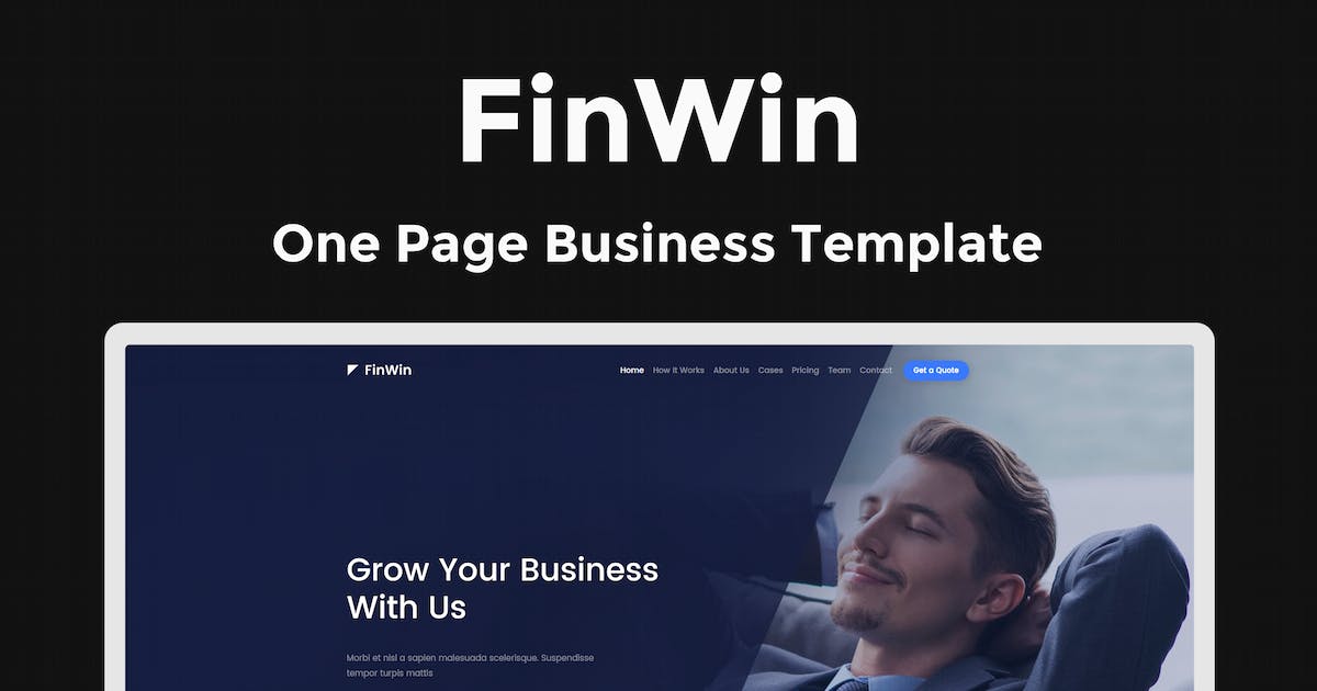 FinWin - One Page Business Finance Template icon