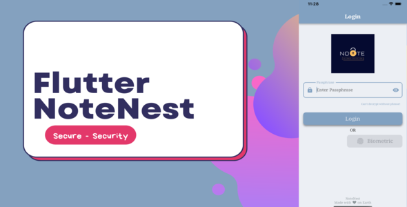 Flutter NoteNest - A Secure Note App icon