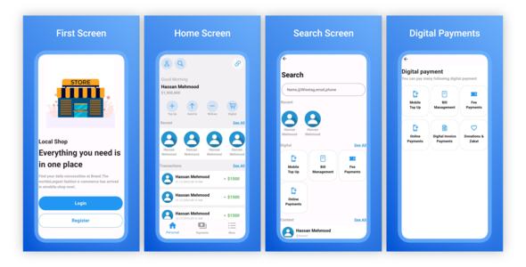 Flutter Wallet app template like Paypal icon