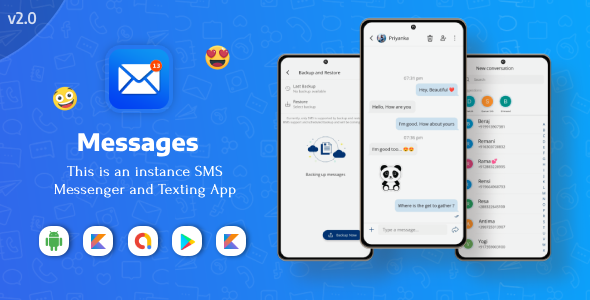 Messages : SMS Texting App with In App Subscription and