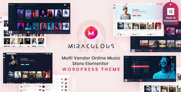 Miraculous - Multi Vendor Online Music Store Elementor WordPress Theme icon