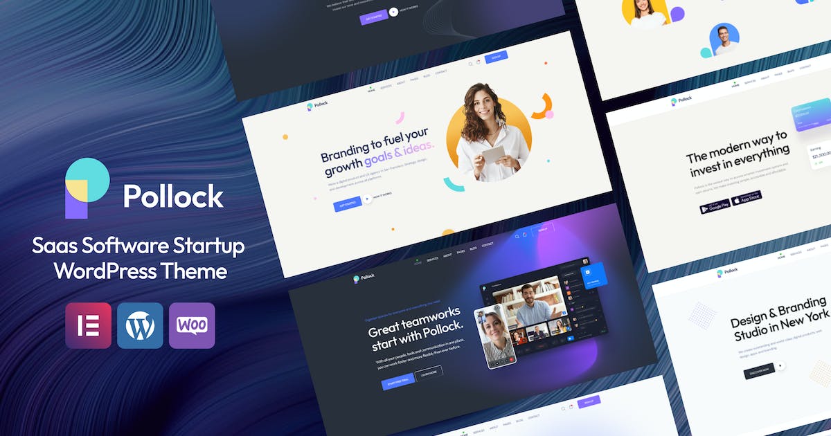 Pollock - Saas Software Startup WordPress Theme icon