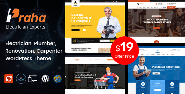 Praha - Electrician Experts WordPress Theme icon
