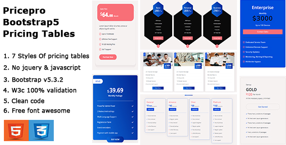 Pricepro Bootstrap5 Pricing Tables icon