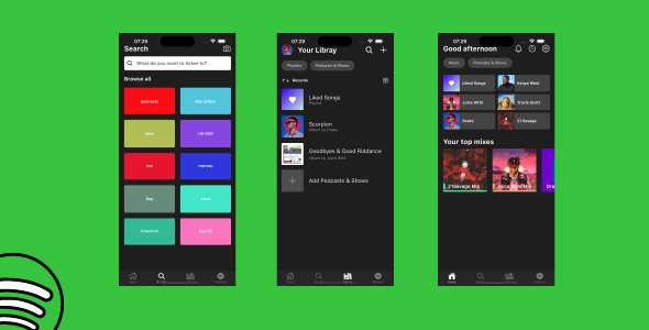 Spotify Music Streaming Clone Flutter Template icon