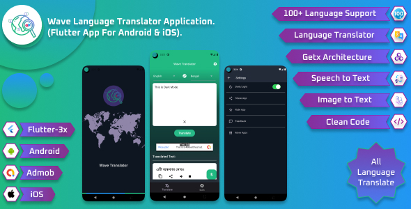 Wave Language Translator Application. (Flutter App For Android & iOS) icon