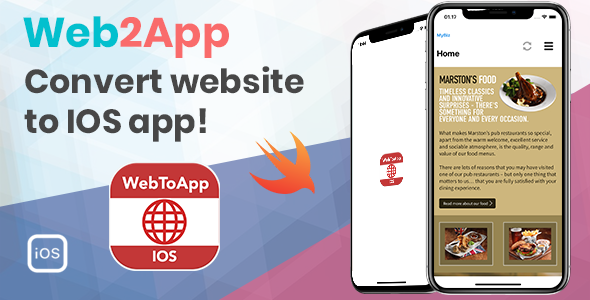 WebMobile - Web2App IOS mobile app written in Swift 4 Xcode icon