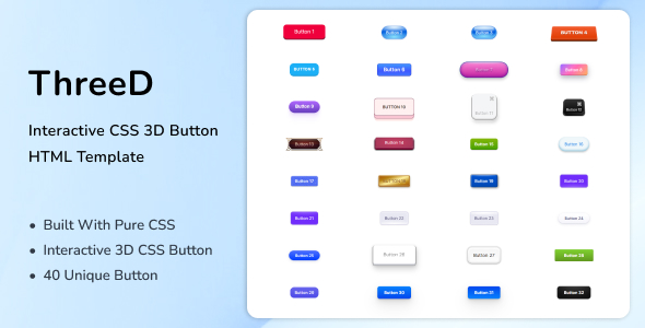 Interactive CSS 3D Button