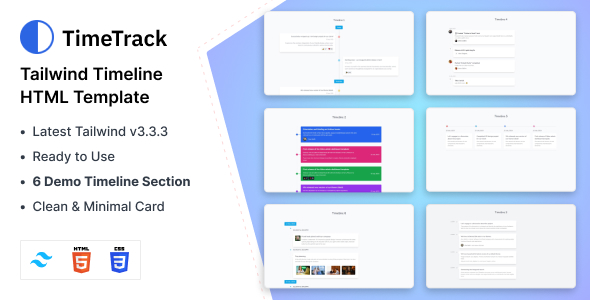 TimeTrack – Tailwind CSS Timeline Page Template icon