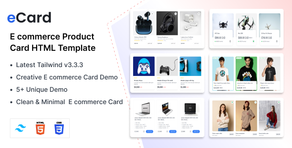 eCard - Tailwind E-commerce Product Card Section Template icon