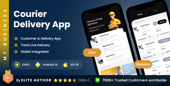 4 App Template | Delivery App | Parcel Delivery App | Pickup & Delivery App | Courier App icon