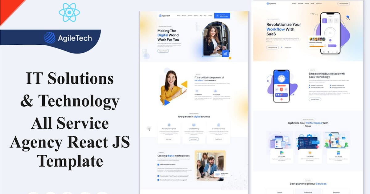 AgileTech - IT Solutions & Technology React Js icon