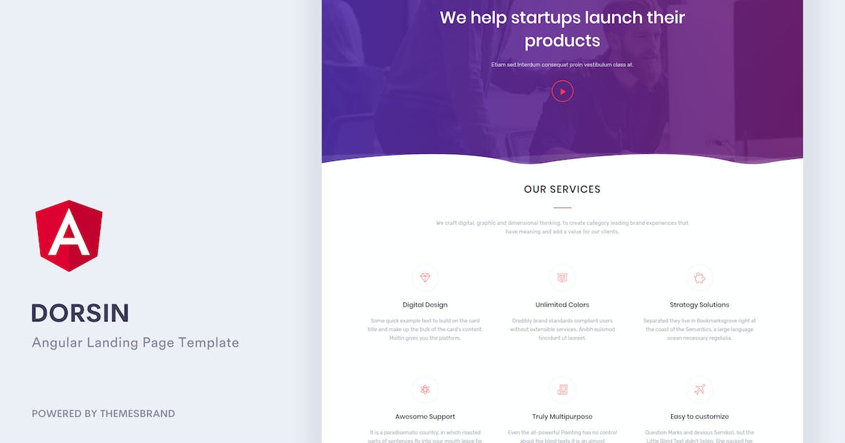 Dorsin Angular - Angular Landing Page Template
