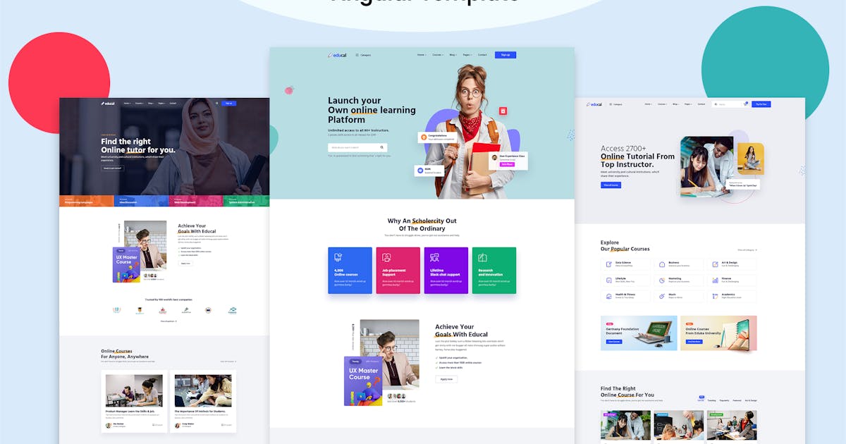 Educal - Course and Education Angular Template