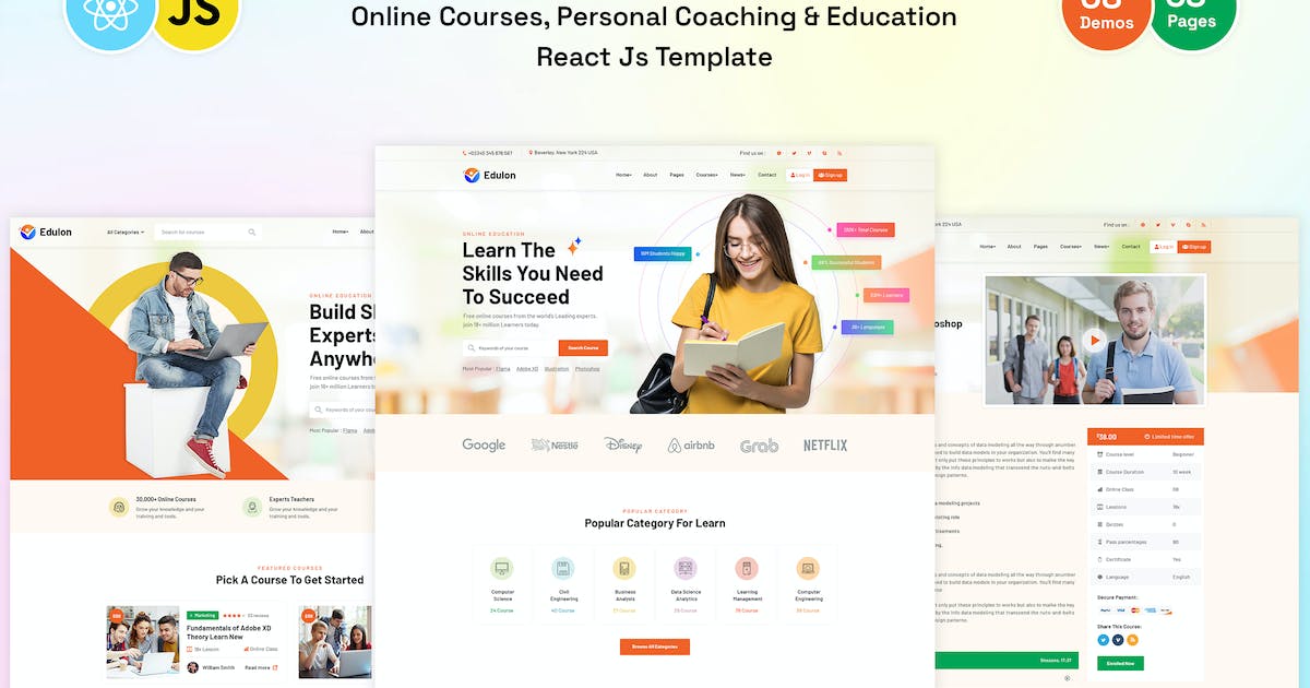 Edukon - Education And LMS React JS Template icon