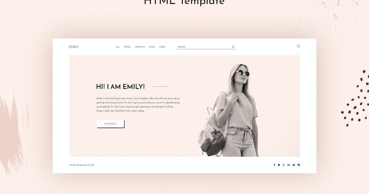 Emily — Personal Blog HTML Template icon