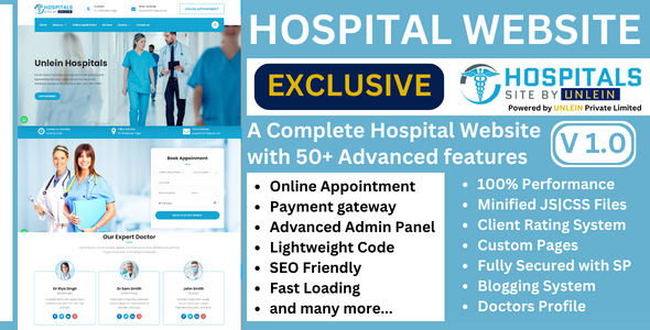 Hospital Website - Online Appointment System and Advanced Admin Panel icon