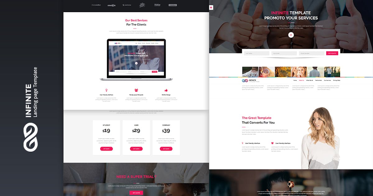 Infinite - Digital Marketing Landing Page
