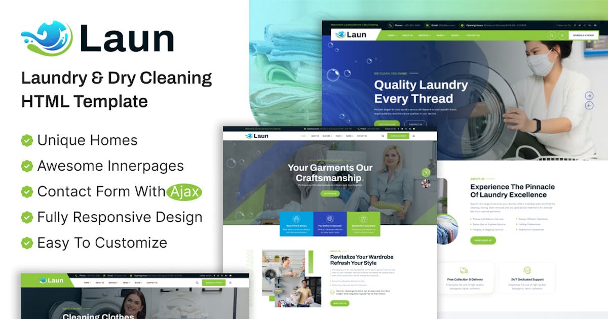 Laun - Laundry Service & Dry Cleaning HTML Templat icon