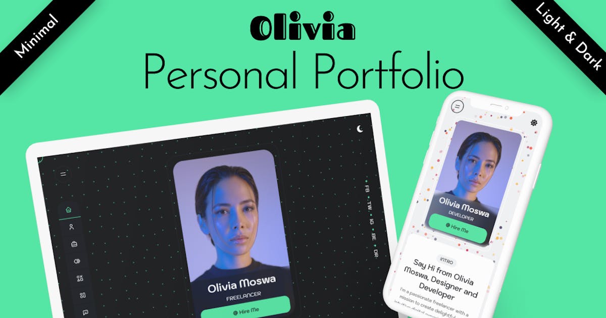 Personal Portfolio HTML Template - Olivia