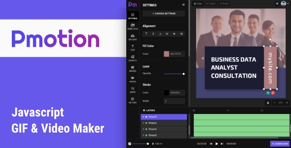 Pmotion - Javascript Animated GIF and Video Maker icon