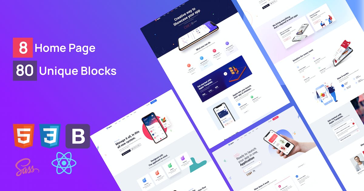 React Website Template icon