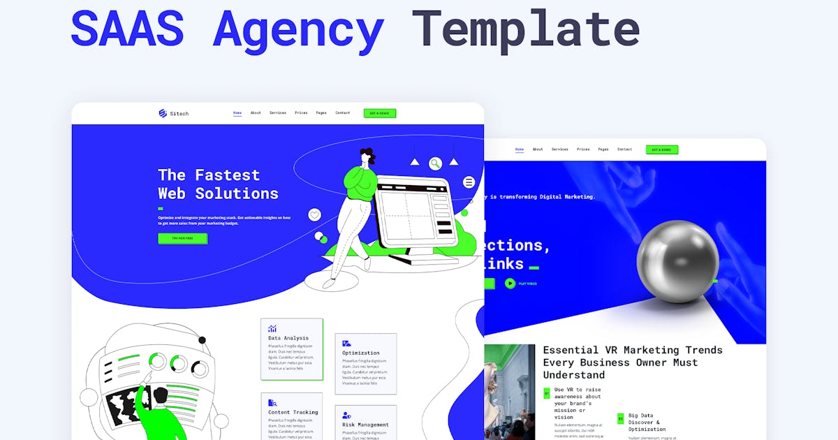 SaaS Company Website Template icon