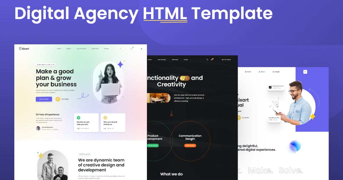 Sixart - Digital Agency HTML Template icon