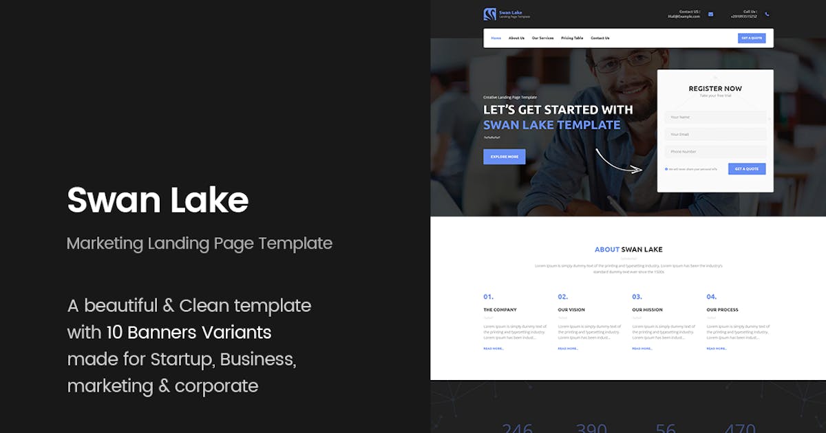 Swan Lake - Marketing Landing Page