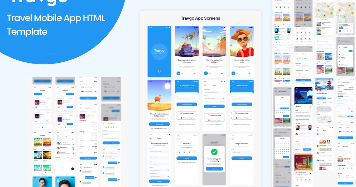 Travgo - Travel Mobile App HTML Template icon