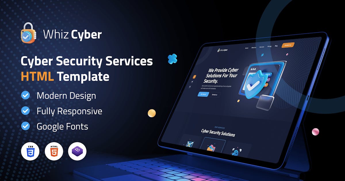 WhizCyber | Cyber Security HTML Template icon