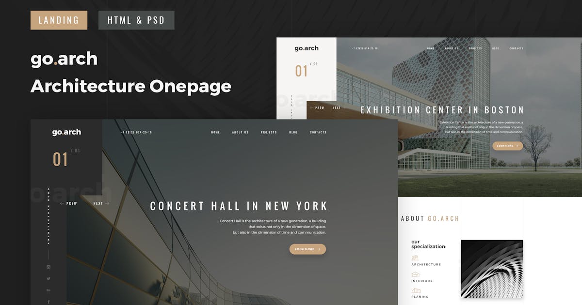 go.arch - OnePage Architecture & Interior Template icon