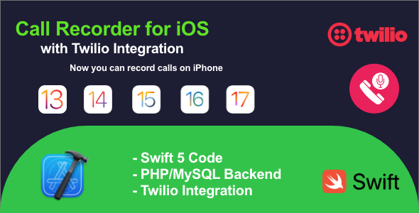 iOS Call Recording App Source ( Swift & Backend PHP ) icon