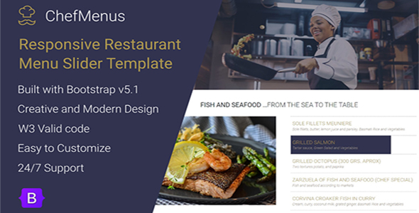 ChefMenus - Responsive Restaurant Menu Bootstrap Slider icon