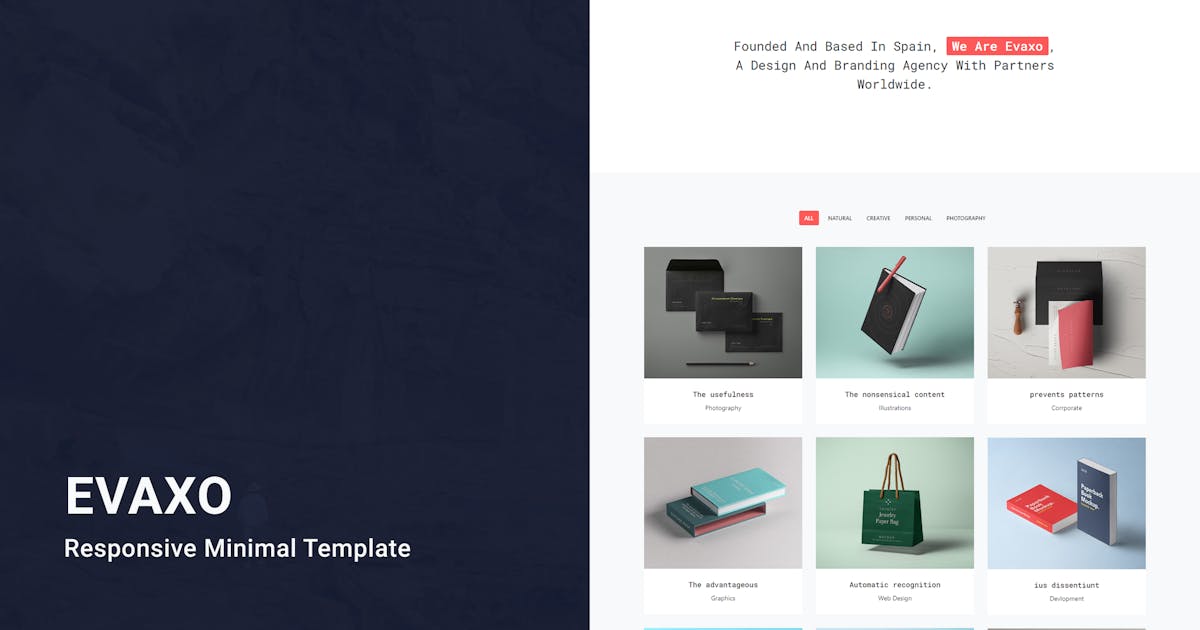 Evaxo - Responsive Minimal Template icon