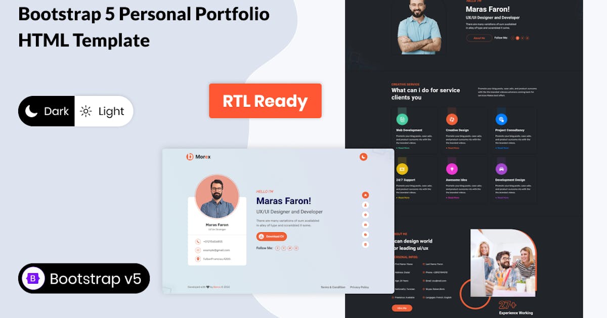 Morex - Bootstrap Personal Portfolio HTML Template icon