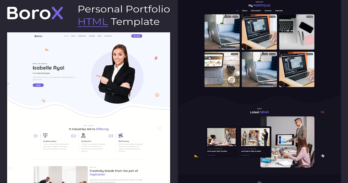 Personal Portfolio HTML Template - Borox