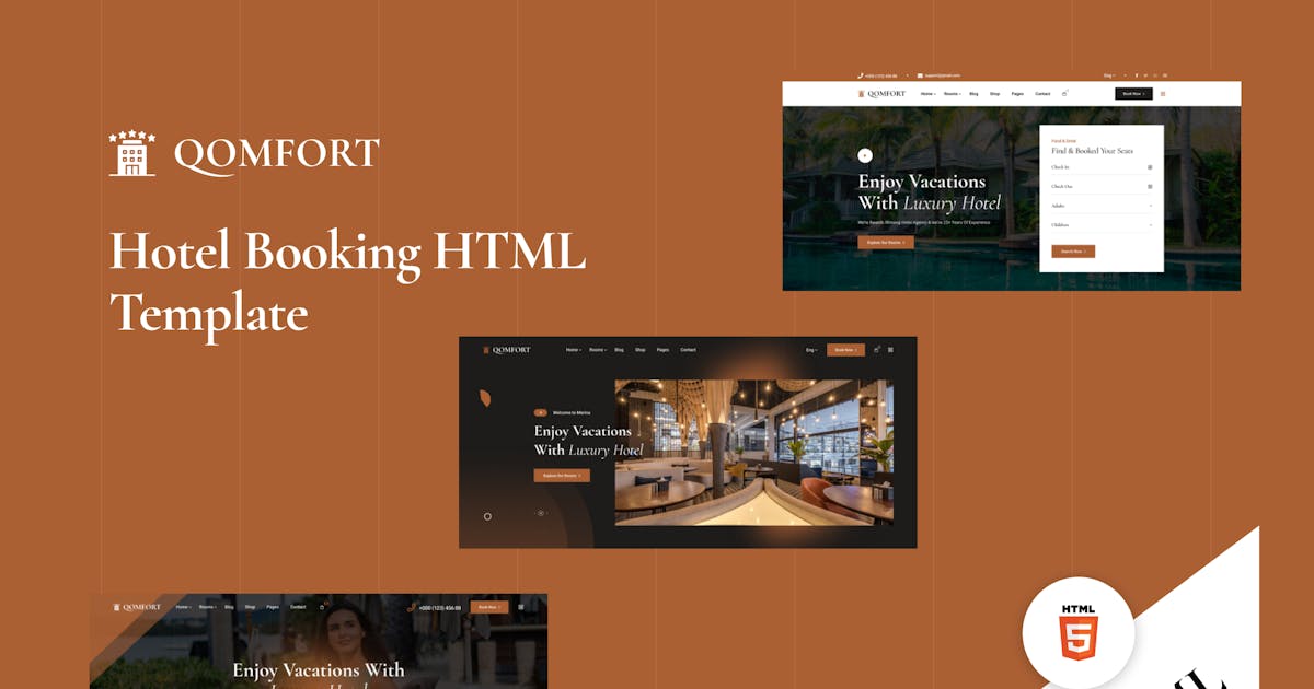 Qomfort - Hotel Booking HTML Template