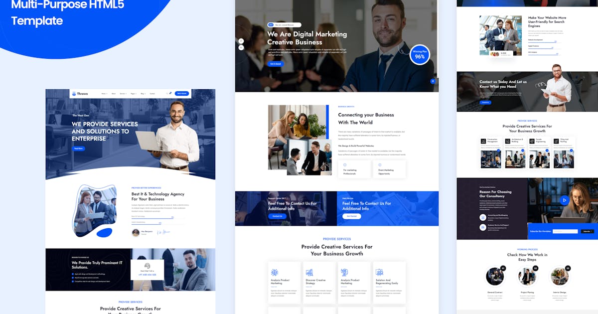 Thrown-Business Consulting Agency HTML5 Template icon