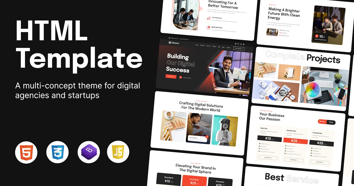 Vibetech - Creative Digital Agency HTML Template icon