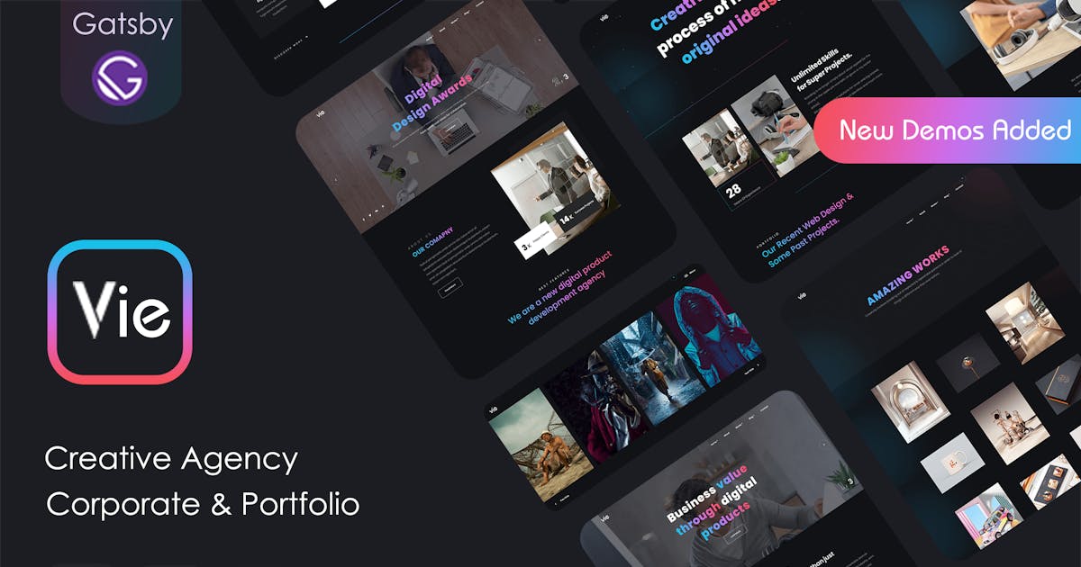 Vie - Gatsby Creative Portfolio & Agency template icon