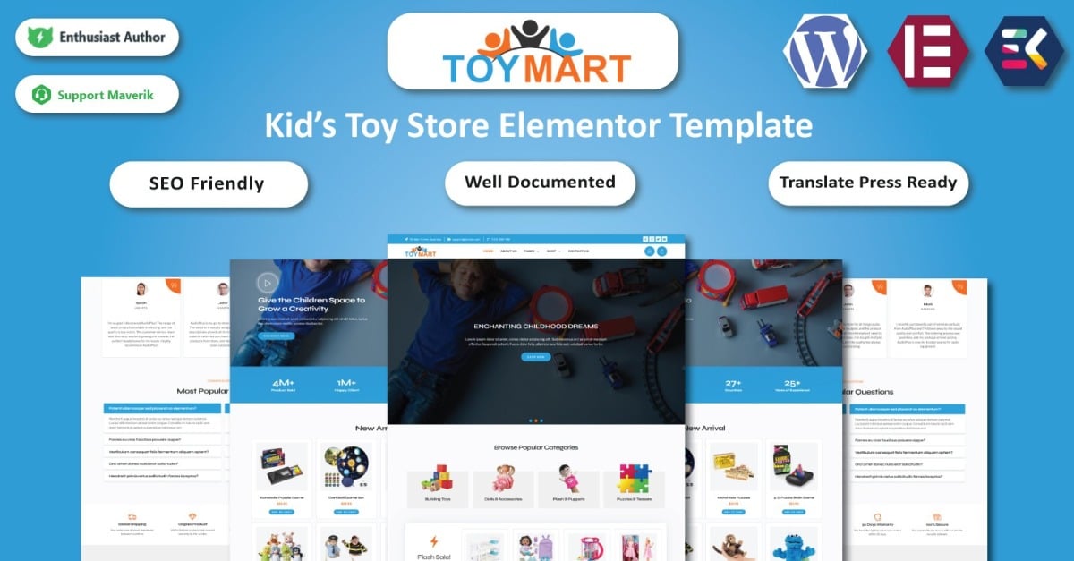 Toy Mart - Kid's Toy Store Elementor Template