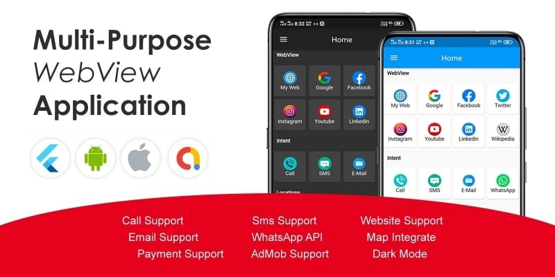 Multipurpose WebView - Flutter Complete App by RahulChouhan icon