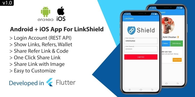 Android and iOS App For LinkShield - Flutter by RohitChouhan icon