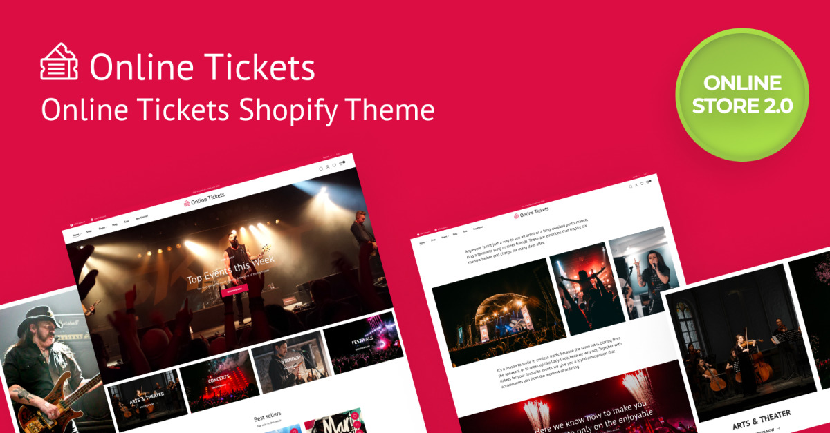Online Tickets Shopify Theme #55234 - TemplateMonster icon