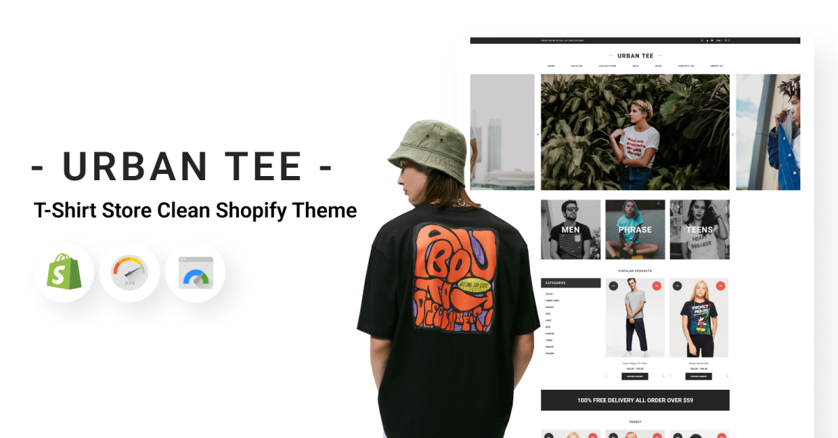 Urban Tee - T-Shirt Store Clean Shopify Theme