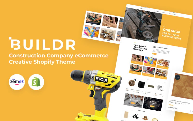 BUILDR - Construction Company eCommerce Creative Shopify Theme icon