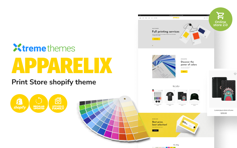 Apparelix Shopify Print Store Theme #229021 - TemplateMonster